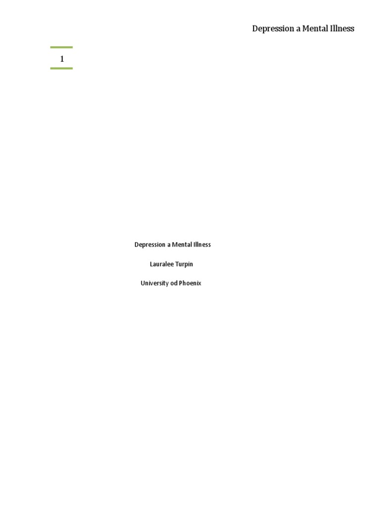 Understanding Depression: A Personal Insight | PDF | Mental Disorder ...