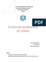 Costos de Produccion de Ventas