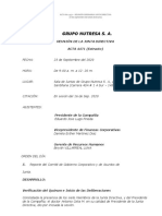 JUNTA DIRECTIVA GRUPO NUTRESA SA Acta 4471 23 Septiembe de 2020 Extracto COMPROMISO ANTICORRUPCIÓN JD