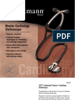 Master Cardiology Stethoscope: (U.S.A.) 1-800-228-3957 - Fax 651-736-2803 Attention, See Instructions For Use