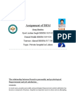 Assignment of BRM Proper