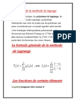 Defintion de la methode de lagrage