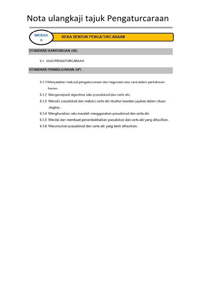 Nota RBT Pengaturcaraan Tahun 4 | PDF