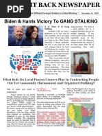 Biden & Harris Victory To GANG STALKING 6th Presidental Elect. ED, December 15, 2020 