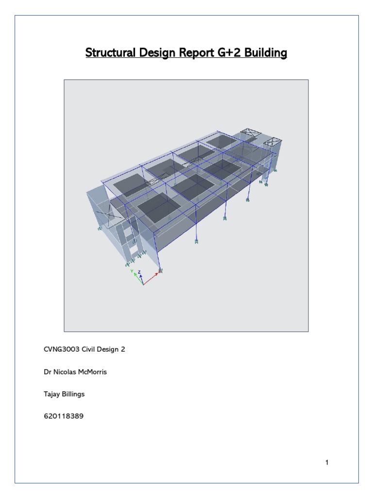 Civil Deisgn Report 620118389 | PDF | Beam (Structure) | Wall