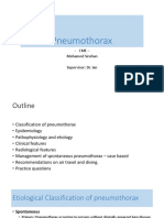 Pneumothorax: - Cme - Mohamed Siruhan Supervisor: Dr. Ian