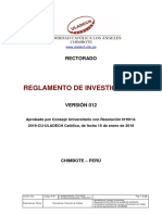 Reglamento de Investigación V012