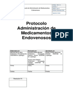 Protocolo Administración de Medicamentos Endovenosos