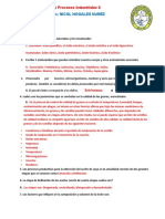 Segunda evaluación Procesos Industriales II