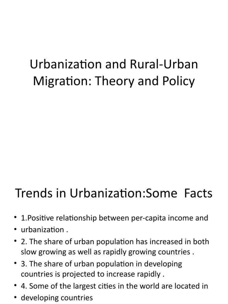 Urbanization Trends and Challenges | PDF