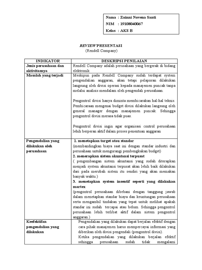 REVIEW (Rendell Company) PDF