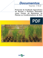 Protocolo de Avaliação Agronômica de Rochas e Produtos Derivados Como Fontes de Nutrientes Às Plantas Ou Condicionadores de Solo