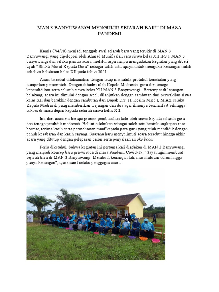 Bhakti Murid MAN 3 Banyuwangi | PDF | Perjalanan