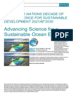 Advancing Science For A Sustainable Ocean Economy