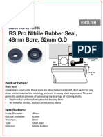 RS Pro Nitrile Rubber Seal, 48mm Bore, 62mm O.D: Datasheet