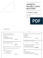 Chemistry Multiple Choice Questions: L. Nitrogen and Sulphur