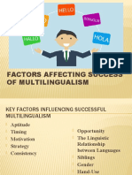 Factors Affecting Success of Multilingualism