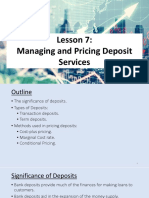 Lesson 7: Managing and Pricing Deposit Services