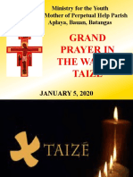 Grand Prayer in The Way of Taize