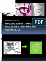 Nursing Error, Nursing Negligence and Nursing Malpractice