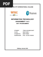 Information Technology: Assignment 1 & 2