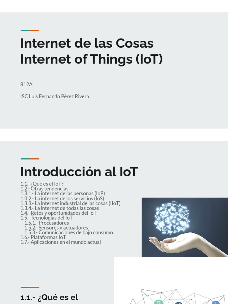 Unidad 1 Diapositivas | PDF | Internet de las Cosas | Computación en la ...