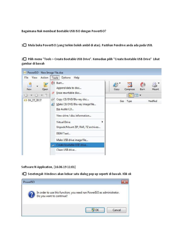 Cara Membuat Bootable USB dengan PowerISO | PDF