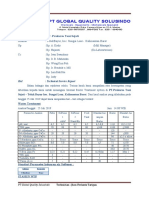 Laporan Analisa Air PT Prakarsa Tani Sejati 25 Juli 2019