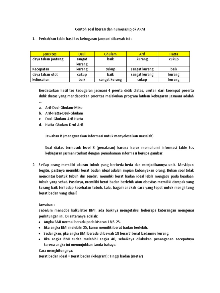 Soal Akm Pjok Kelas 9 Pdf