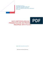 Dirección General de Aguas - Guía Metodológica Para La Presentación de Proyectos de Recarga Artificial de Acuíferos