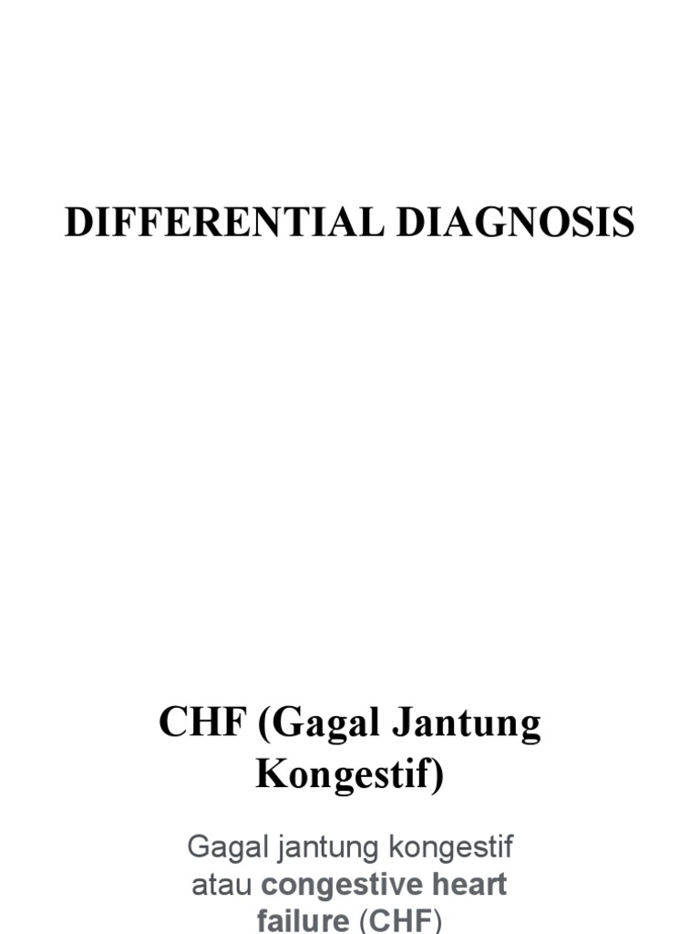 Differential Diagnosis (CHF) PDF