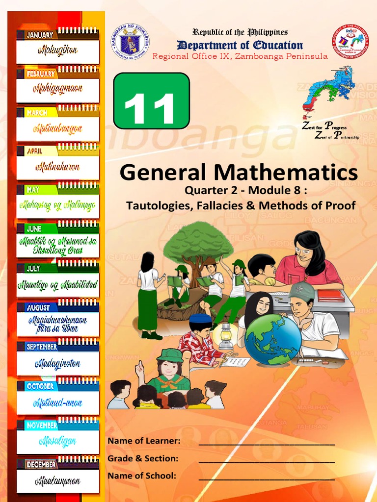 SHS General Mathematics Q2 M8 | PDF | Argument | Fallacy