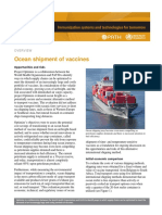 Ocean Shipment of Vaccines: Opportunities and Risks