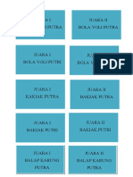 Daftar Hadiah Lomba