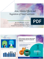 Formulation, Adverse Effects and Regulation of Hand Sanitizers