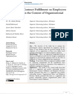 Psychological Contract Fulfillment On Employees Reactions Within The Context of Organizational Justice