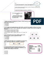 Prueba Coef. 1 de Razonamiento Lógico Matemático Segundo Trimestre Cuarto Básico