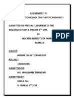 Herbal Technology Assignment