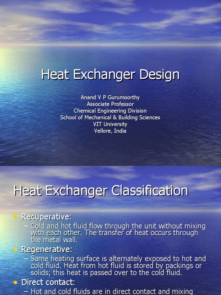 Heat Exchanger Design and Standards | PDF | Heat Exchanger | Heat Transfer