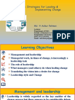 Chapter 6 Strategies For Leading and Implementing Change