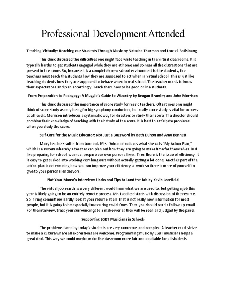 Professional Development | PDF | Teachers | Human Nature