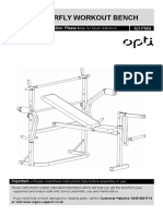 Opti Butterfly Workout Bench: Assembly & User Instruction 621/7859