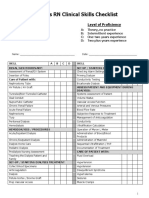 Main Dialysis RN Clinical Skills Checklist Template