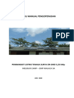 Buku Manual Pengoperasian PLTS On-Grid 5,25 KWP EMP Melibur Camp