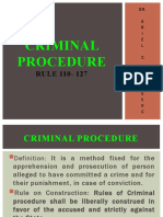 Criminal Procedure: RULE 110-127