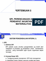 Pertemuan 5: Spi, Perencanaan Audit, Pendapat Akuntan Dan Materialitas