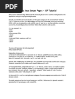 Introduction To Java Server Pages - JSP Tutorial