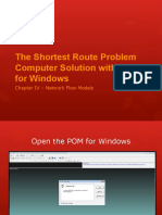 Computer Solution - The Shortest Route Problem With QM For Windows