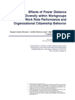 Effects of Power Distance Diversity Within Workgroups On Work Role Performance and Organizational Citizenship Behavior