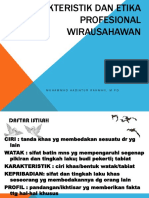 Pertemuan 5 Karakteristik Etika Profesional Kewirausahaan